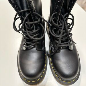 Dr. Martens Black Boots with Yellow Accents